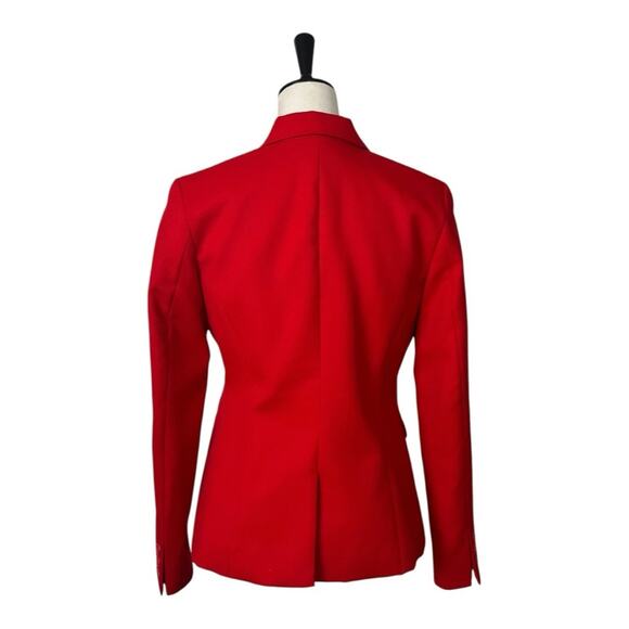 Pendleton Vintage Blazer Wool Peak Lapel Flap Pocket 2 Button Red Women’s Size 6 - Picture 4 of 13